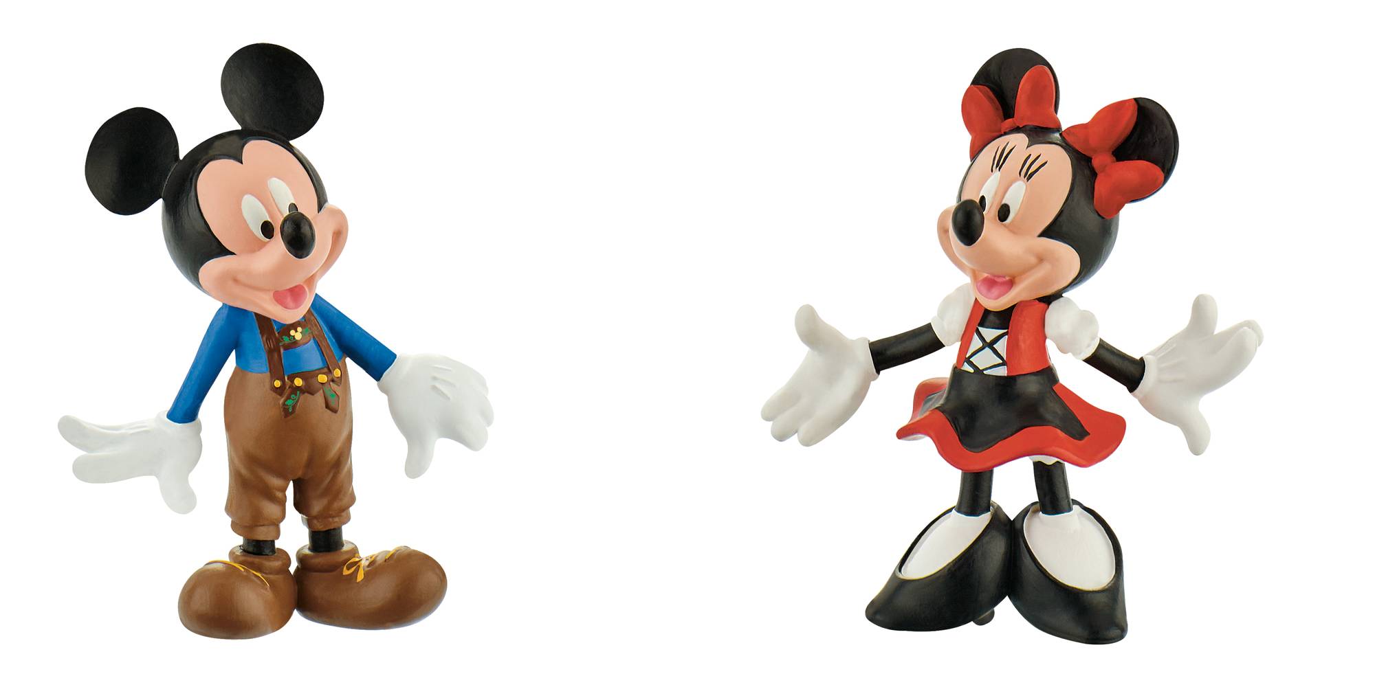 Bullyland, Micky in Lederhose, Minnie im Dirndl, Oktoberfest, Mickey, Minnie