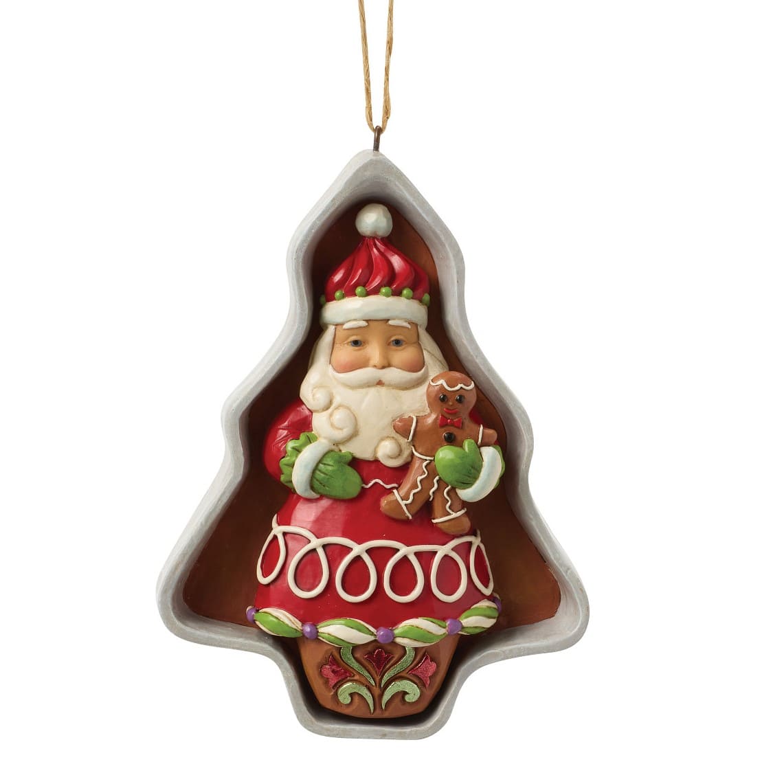 Cookie Cutter Santa Ornament 6018886 - Jim Shore Heartwood Creek Weihnachtsanhänger Weihnachtsmann