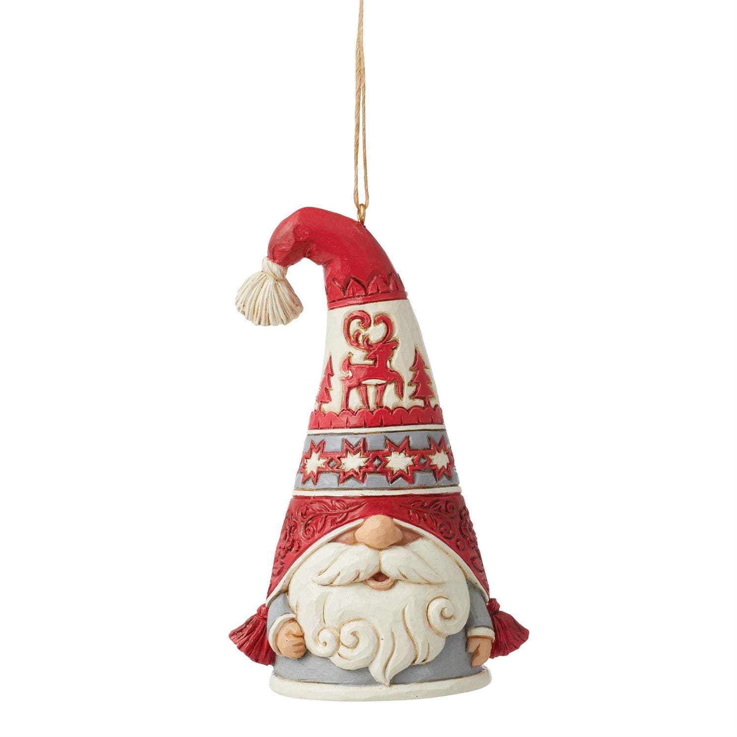 Jim Shore, Heartwood Creek, Heartwood Creek by Jim Shore, 6012895, Nordic Noel Gnome Ornament, Flap Hat Nordic Noel Weihnachtswichtel, Heartwood Creek Gnome, Jim Shore Wichtel, Flap Hat Weihnachtsanhänger