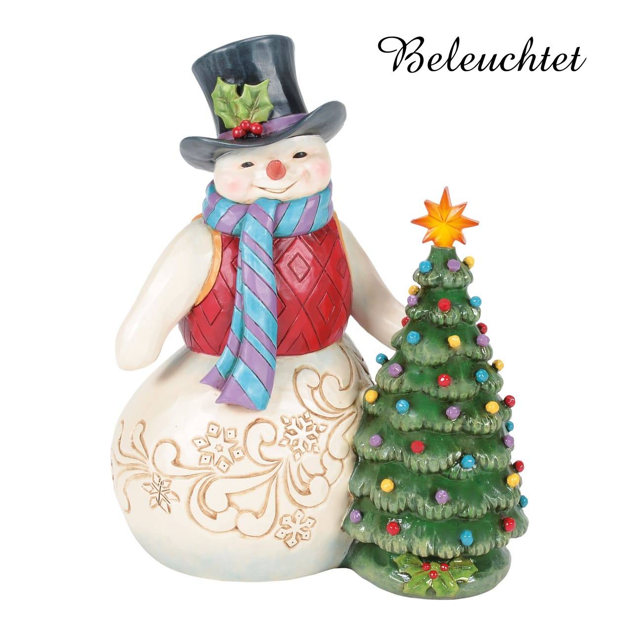 All Is Merry and Bright LED Schneemann, Snowman Heartwood Creek by Jim Shore 6017016