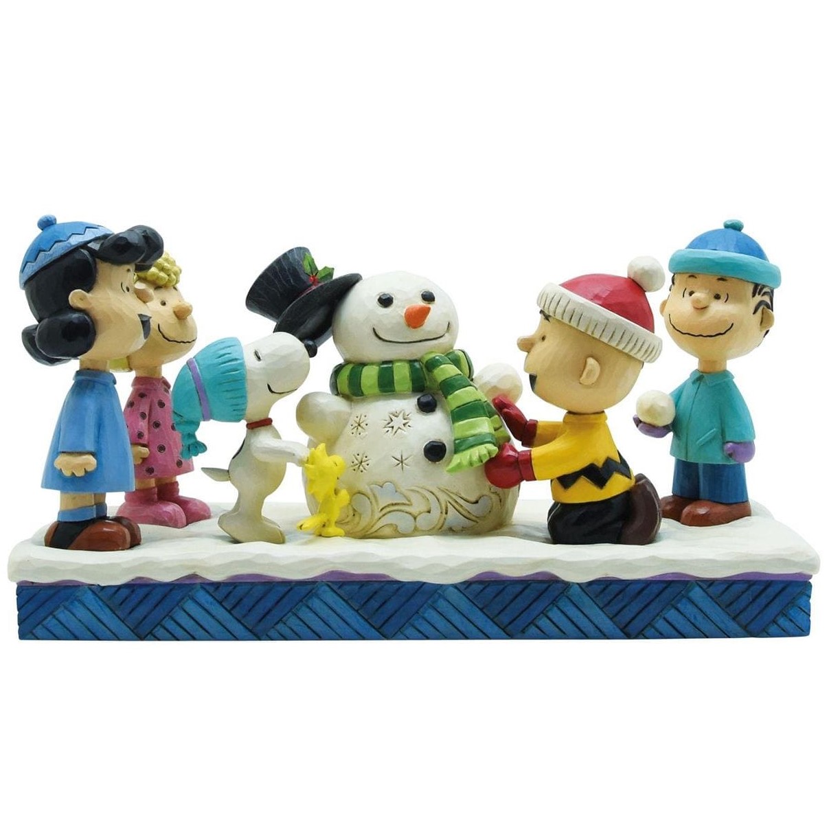 Jim Shore, Peanuts, Peanuts by Jim Shore, 6013040, Peanuts Gang Building A Snowman, Winter Fun, Winterspaß, Peanuts Gang bauen einen Schneemann, Snoopy, Charlie Brown, Sally, Lucy, Linus, Woodstock