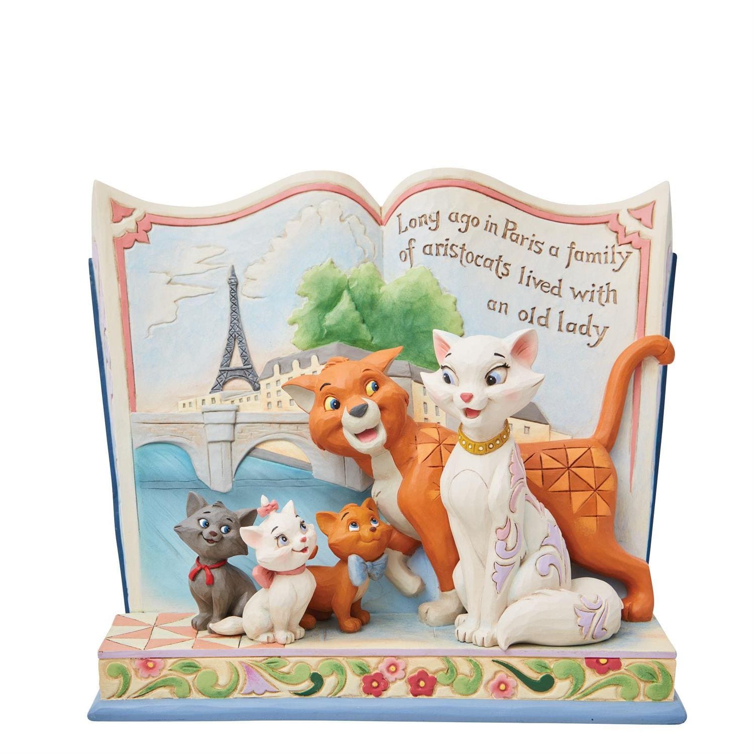 Disney Traditions, Jim Shore, Disney Traditions Jim Shore, 6013080, Long Ago in Paris, Disney Traditions Storybook Aristocats, Jim Shore Storybook Aristocats, Jim Shore Aristocats, Disney Traditions Aristocats, Tom O'Malley, Duchesse, Marie