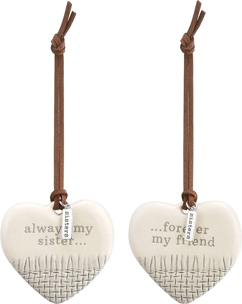 1004500098 Demdaco, One to Keep One to Share, Schwestern Ornament, Anhänger Sisters, Geschenkidee, Geschenk Geburtstag, Always my sister forevery my friend, Meaningful Moment