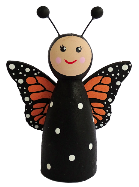 HK-T-002 Sebastian Design, Kerzenring, Kerzenringe, Candle Ring, Holzkranz, Steckfigur für Kerzenring, Jahreszeitentisch, Schmetterling, Steckfigur Schmetterling nordischer Kerzenring, HK-T-002