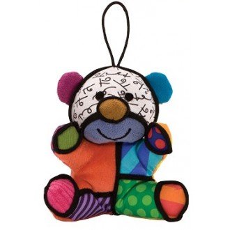 Romero Britto Pop Art aus Miami - Holiday Bear Plush Ornament / Bär Anhänger