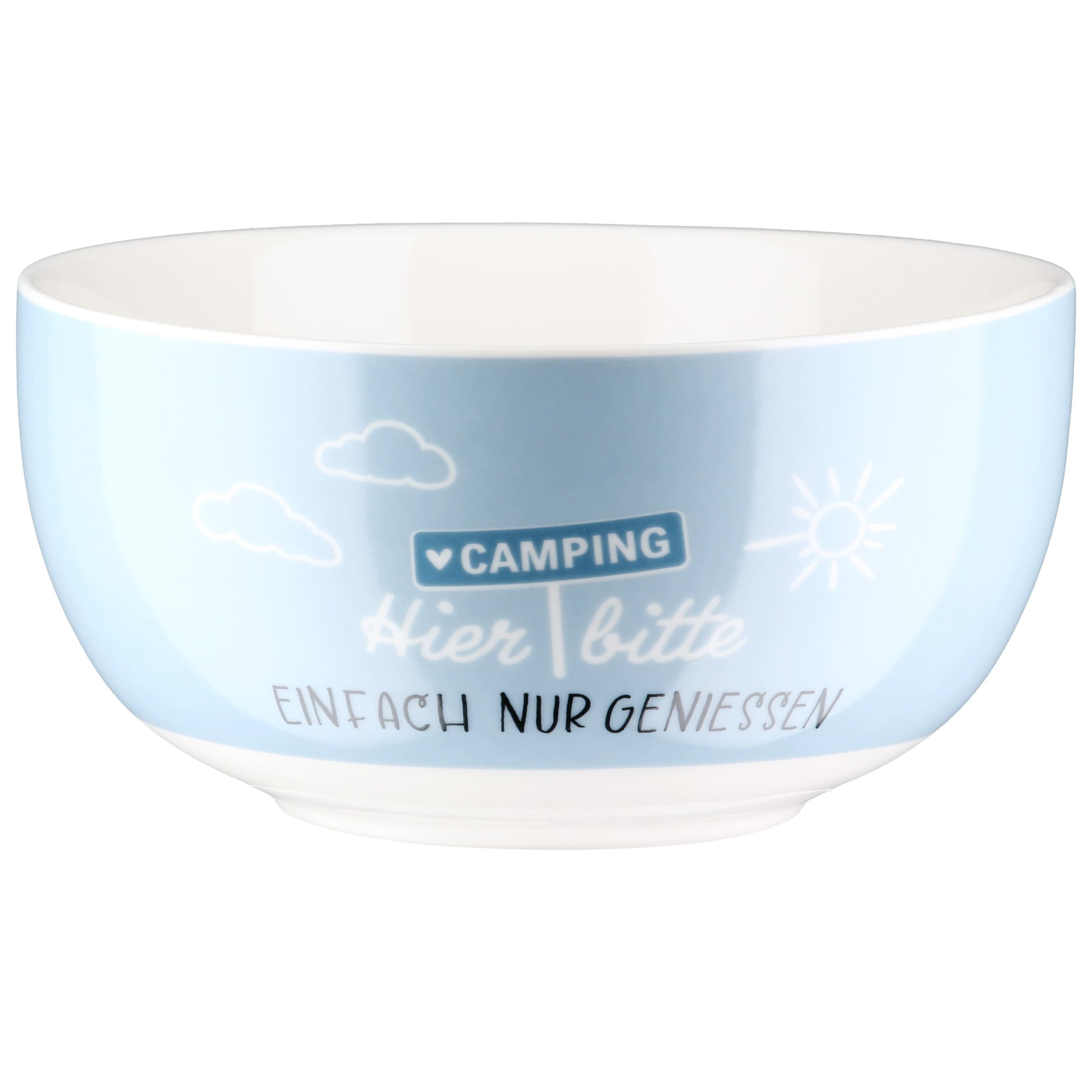 Müslischale Camperglück Hier bitte einfach nur genießen - Gilde Schälchen Campingmotiv 62729 - Schale
