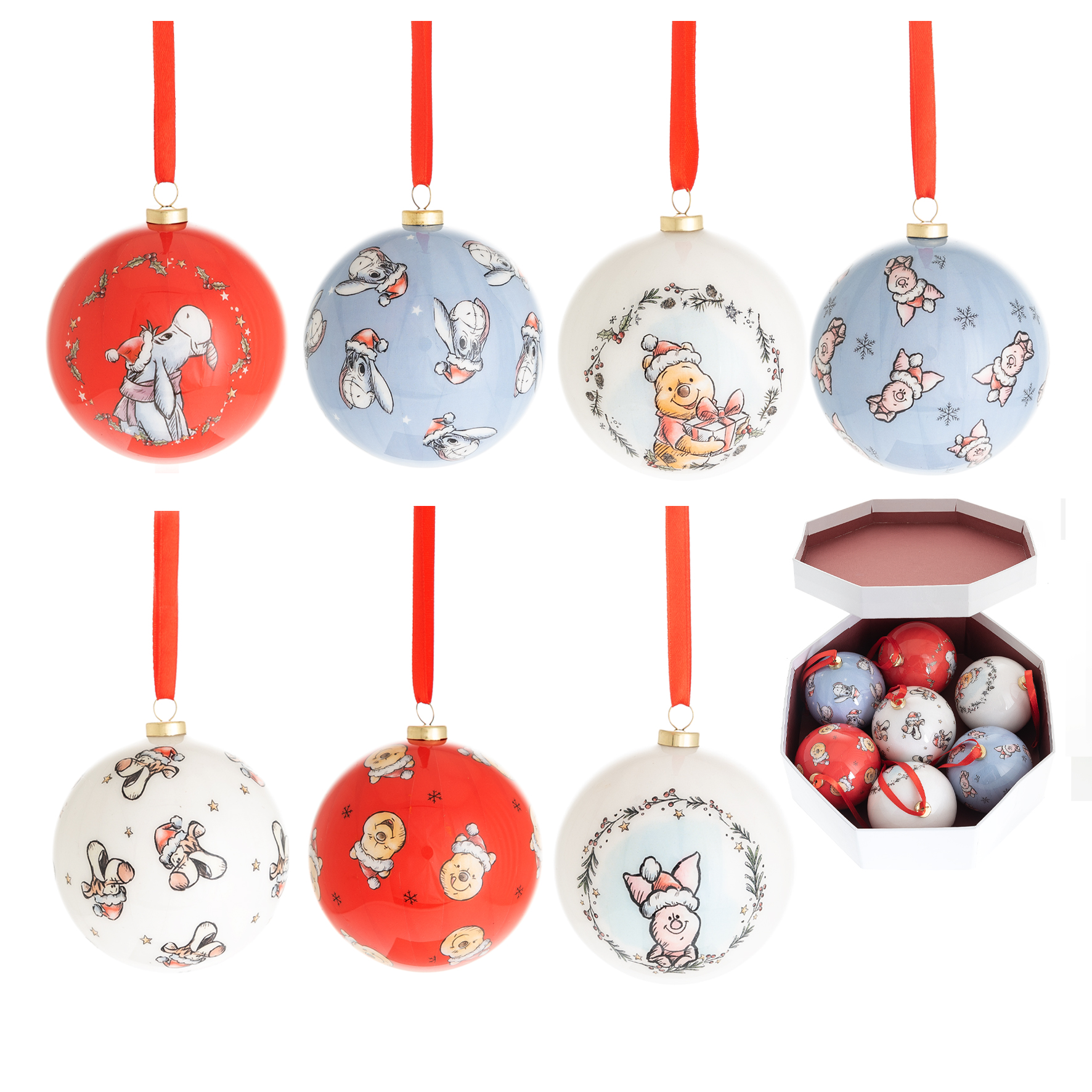 Widdop, Widdop Weihnachten, Disney, XM9659, Walt Disney Weihnachtskugeln, Winnie Puuh Weihnachtskugeln, Winnie the Pooh Ornament, Walt Disney Ornament, Widdop Walt Disney