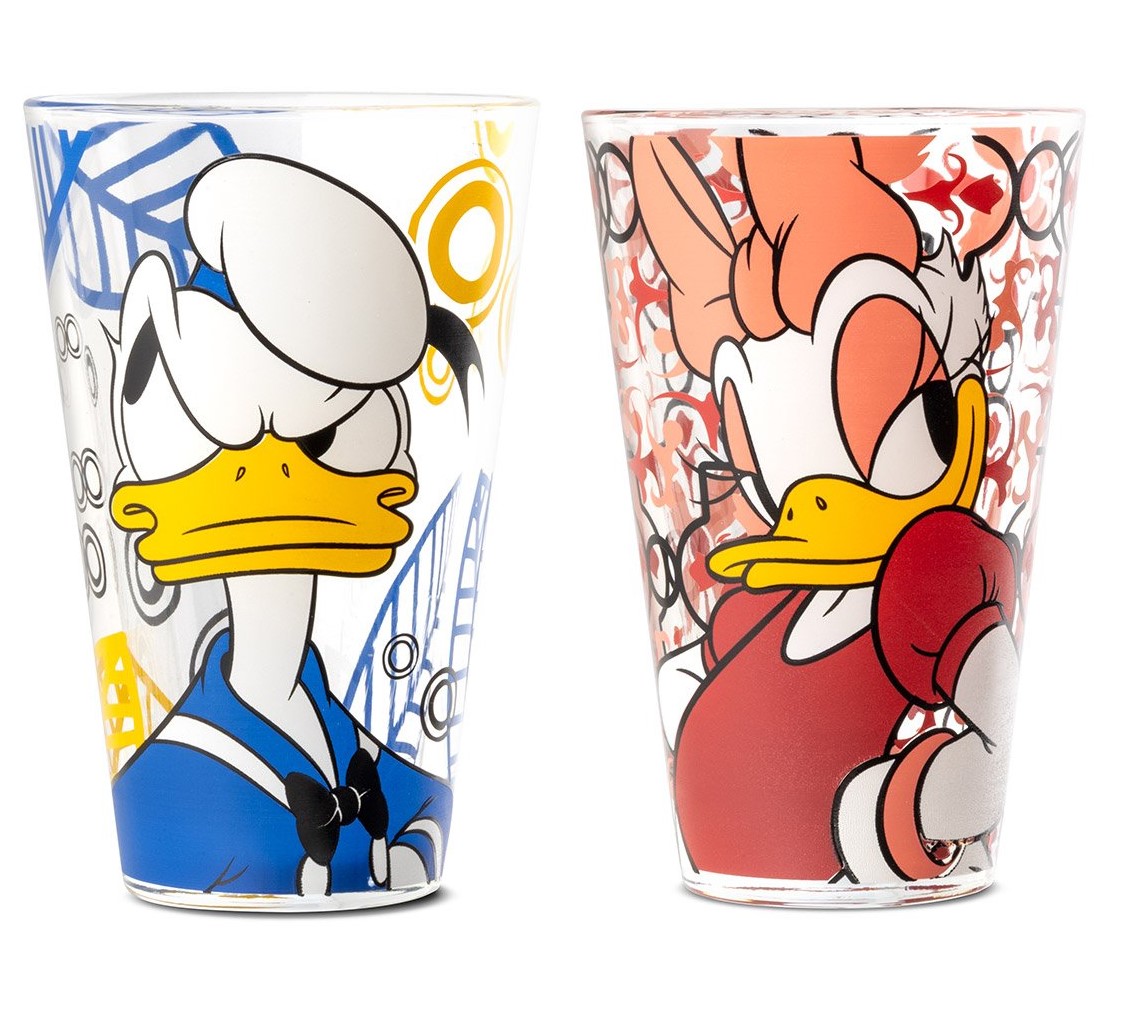 Disney Set mit 2 Gläsern - Donald & Daisy Duck 103038 - Disney by Egan