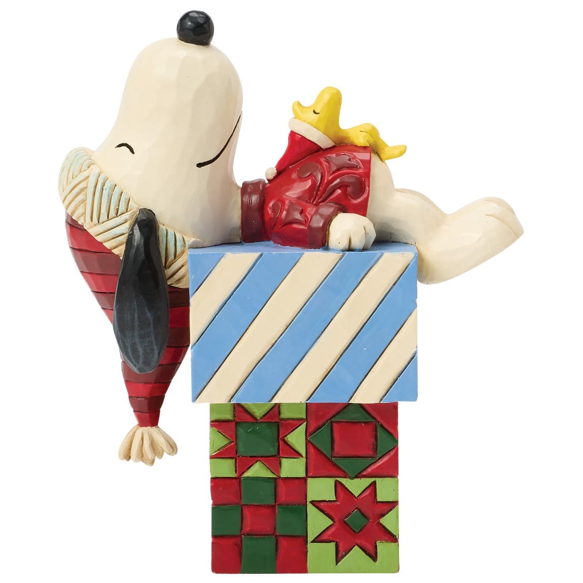 Dreaming of Christmas Snoopy & Woodstock auf Geschenken 6018683 - Jim Shore Peanuts Figur