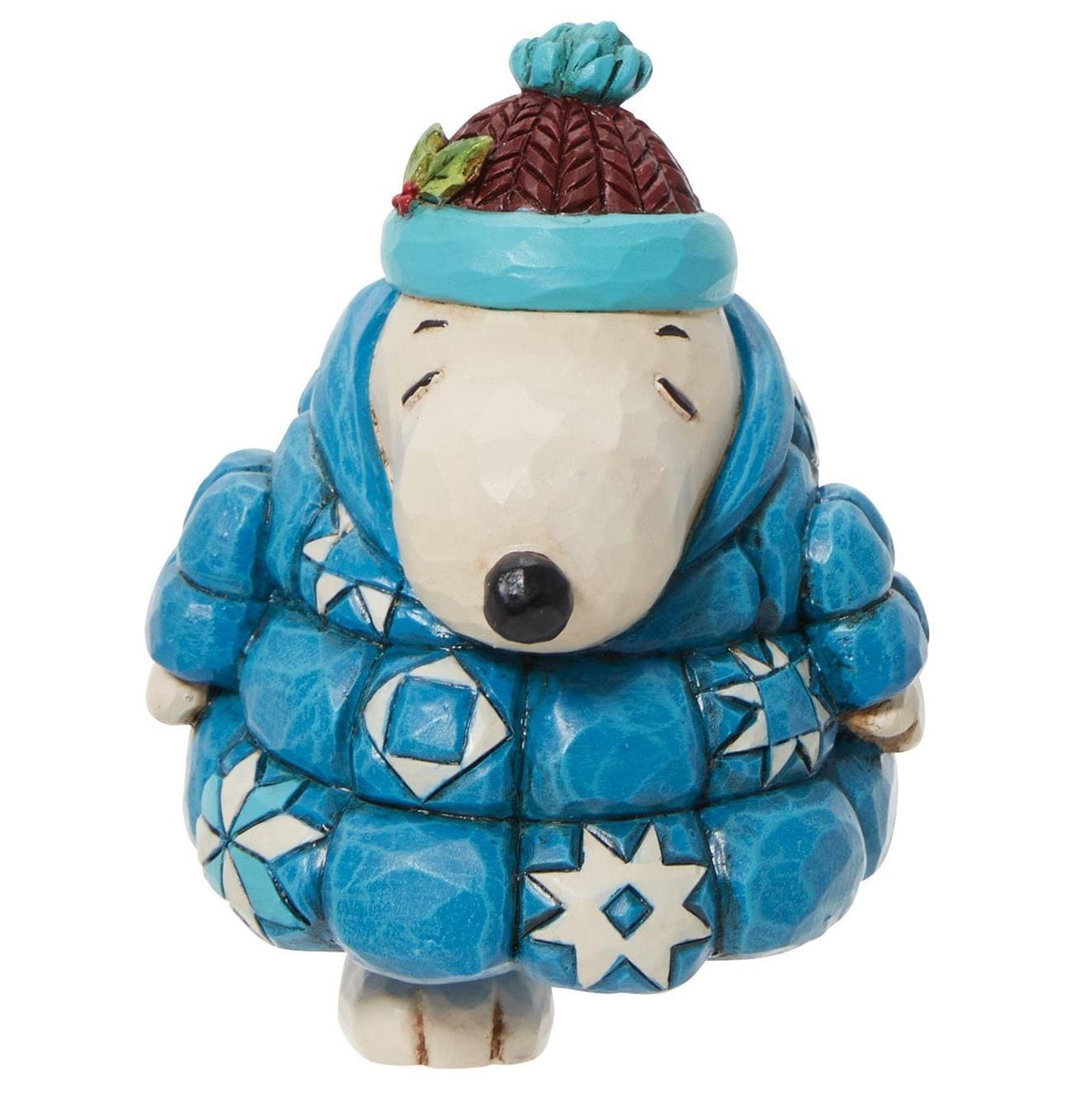 Jim Shore, Peanuts, Peanuts by Jim Shore, 6013049, Snoopy in Daunenjacke Minifigur, Snoopy in a Puffer Jacket, Snoopy Puffer Jacket Mini