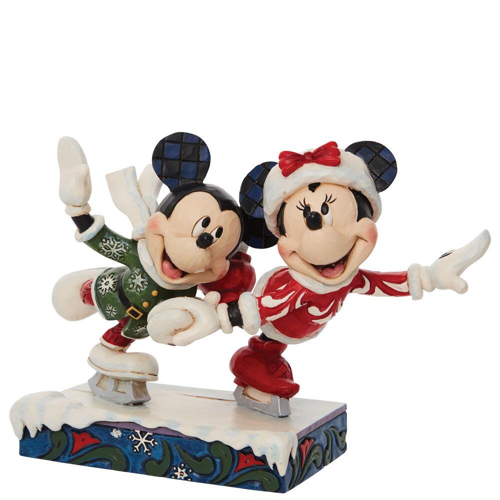 Disney Traditions, Jim Shore, Jim Shore Disney, 6010871, Mickey & Minnie Ice Skating, Micky und Minnie fahren Schlittschuh, Jim Shore Disney Traditions, Jim Shore Disney Figur