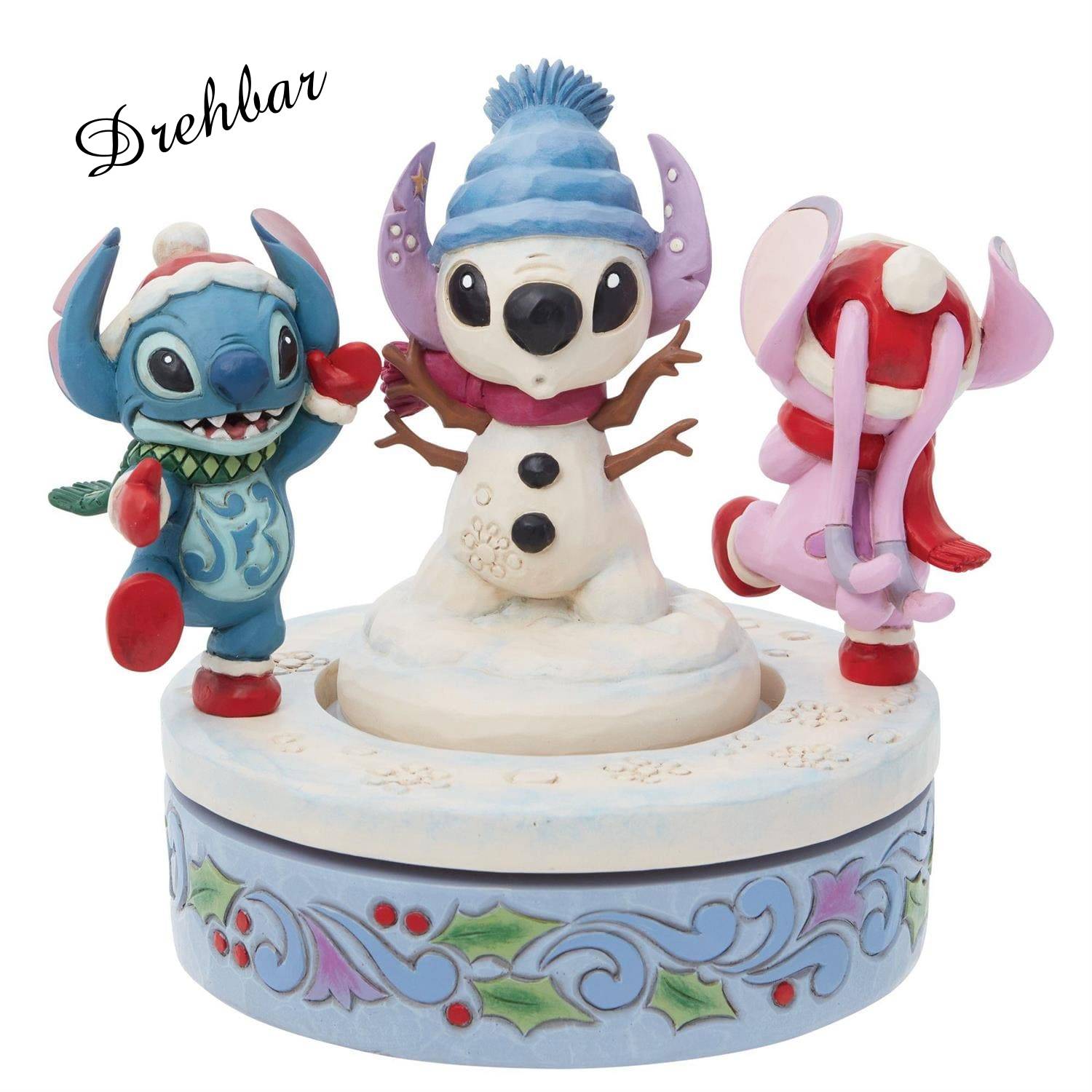 Disney Traditions, Jim Shore, Disney Traditions Jim Shore, 6013061, Lilo & Stitch, Snowy Shenanigans, Disney Traditions Stitch, Jim Shore Lilo & Stitch