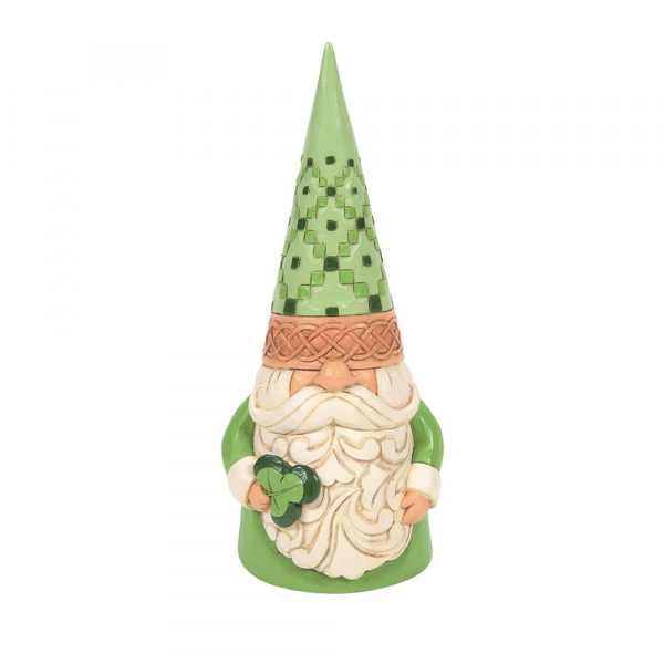 Heartwood Creek, Jim Shore, Jim Shore Ostern, Jim Shore Osterfigur, Osterkollektion, Glücksbringer, Irish Green Gnome Holding Shamrock, irischer Wichtel mit Kleeblatt, 6008402