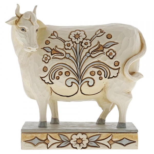 Heartwood Creek, Jim Shore, Beautiful Bessie, White Farmhouse Cow