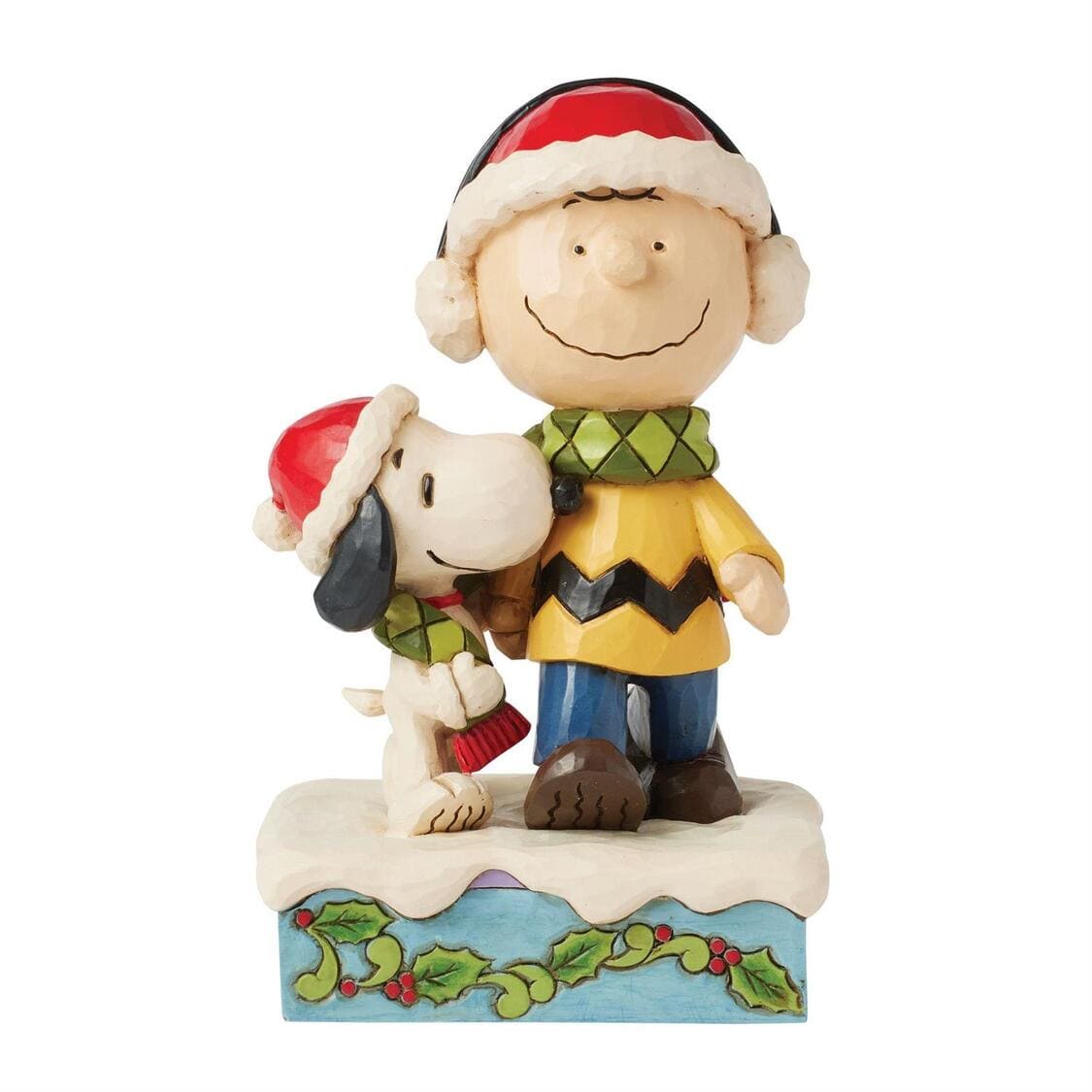 Bundled in Friendship Charlie Brown & Snoopy mit Weihnachtsmützen - Peanuts by Jim Shore 6017237