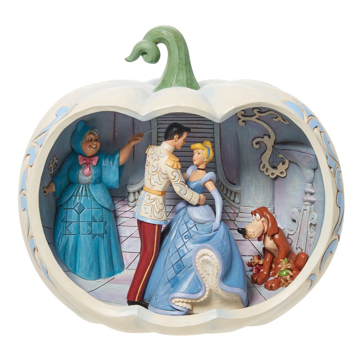 Disney Traditions, Jim Shore, 6011926, Cinderella Pumpkin Scene, Cinderella Kürbisszene, Disney Traditions Masterpiece, Jim Shore Disneyfigur, Jim Shore Disney Traditions, Jim Shore Cinderella, Disney Traditions Cinderella