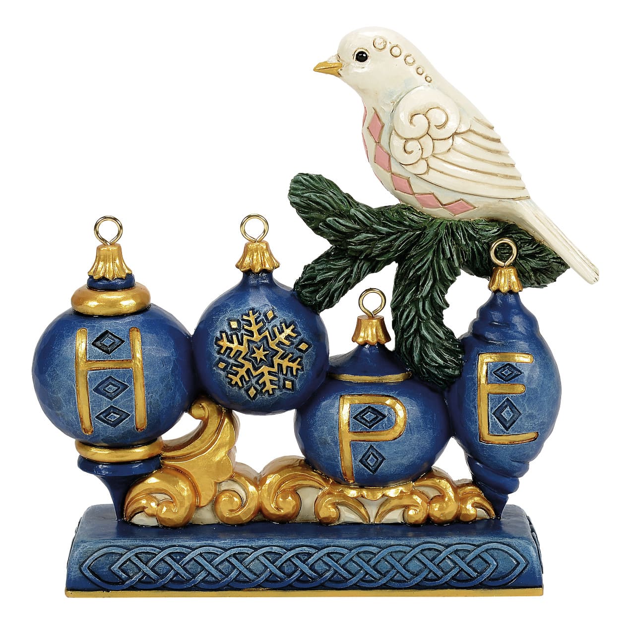 Peaceful Perch Dove - Blue & Gold Taube - Friedlicher Sitzplatz Heartwood Creek by Jim Shore 6017042