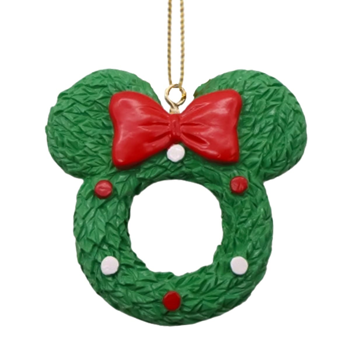 Disney Weihnachtsornament Minnie Mouse – DN26254 Weihnachtskranz mit roter Schleife