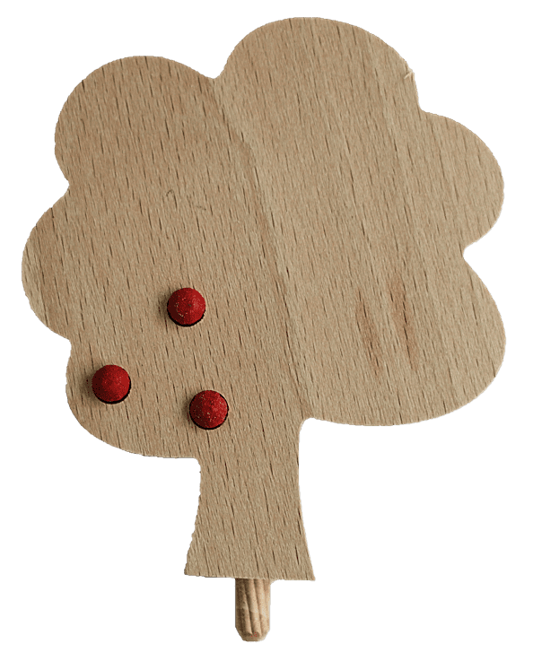 Apfelbaum natur - Steckfigur für Kerzenring von Sebastian Design