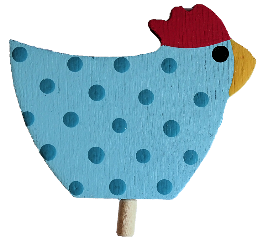 HK-E-021 Sebastian Design Kerzenring, Sebastian Design Kerzenringe, Sebastian Design Holzkranz, Holzkränze, Candlering, Candlerings, Steckfigur, Steckfigur für Kerzenringe, Glückshuhn in hellblau, HK-E-021, Skandinavische Kerzenringe