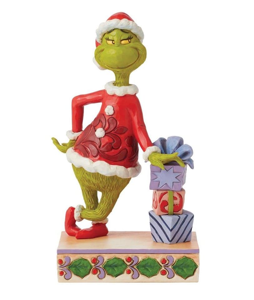 Grinch mit Geschenkstapel / Grinch Leaning on Gifts - Jim Shore The Grinch 6015218