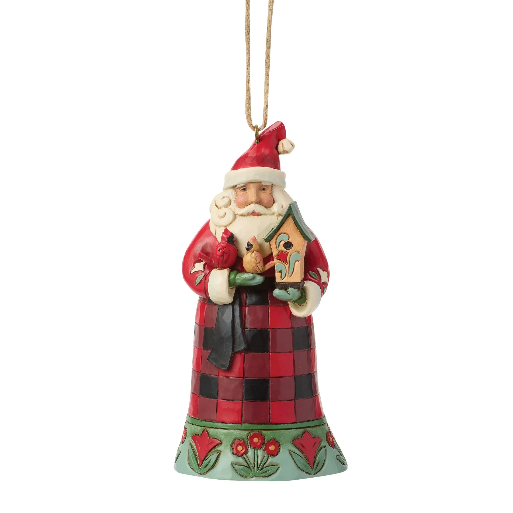 Santa mit Vogelhaus Highland Glen Weihnachtsmann Ornament 6019277 - Jim Shore Heartwood Creek Weihnachtsanhänger