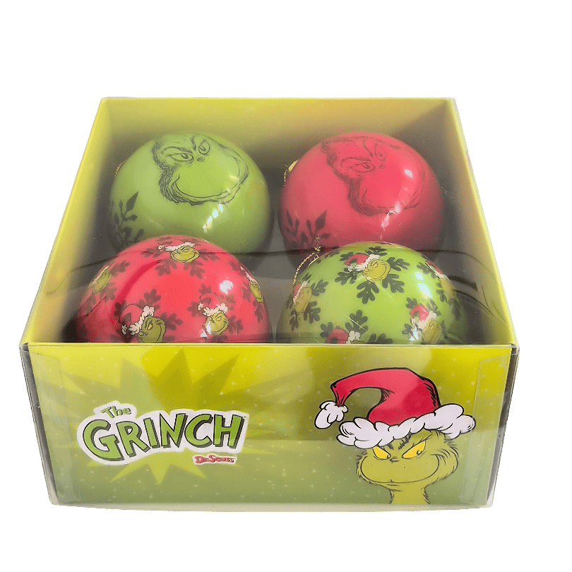 Grinch Weihnachtskugeln - Set mit 4 Stück | Disney Christbaumkugeln | Christmas Inspirations TG26036