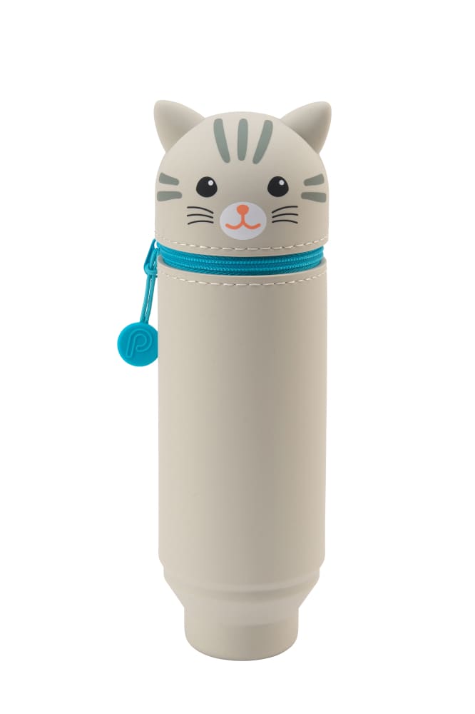 A-7712-102 PuniLabo, PuniLabo, Punilabo, Lihit Lab, Federtasche und Stiftehalter, stehende Federtasche, Pencil Case, animal, Tiere, stand up pen case, A7712-102, Federtasche Kitty Cat American Short Hair Katze, Schlamper, Faulenzer, FedermappePunilabo, Lihit Lab, Fe