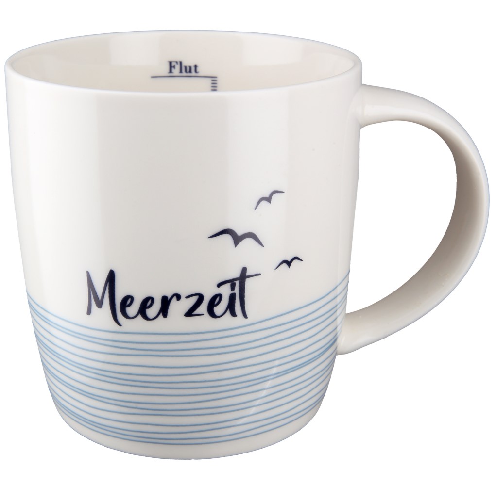Becher Meerzeit mit Füllstandsanzeige Ebbe und Flut 51848  / Kaffeebecher - Tasse maritim