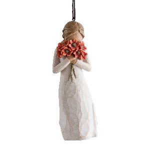 Willow Tree, Willowtree, Demdaco, Susan Lordi,  Surrounded By Love Ornament, Umgeben von Liebe 27274, Willow Tree Ornament, Willow Tree Figur, Willow Tree Blumenmädchen, Willow Tree Blumen, Willow Tree Weihnachten