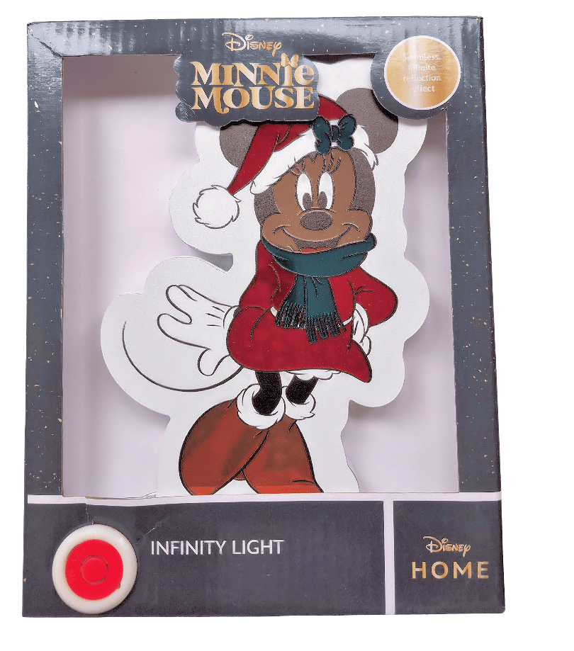 Infinity - Minnie Maus 3D LED-Weihnachtsbeleuchtung | Disney Mini-Spiegellicht 20cm | Christmas Inspirations DN26435