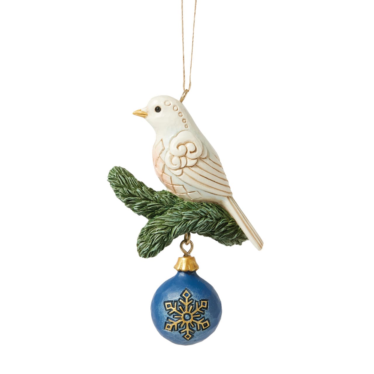 Blue and Gold Dove Ornament / Taube auf Weihnachtskugel - Heartwood Creek by Jim Shore 6017050