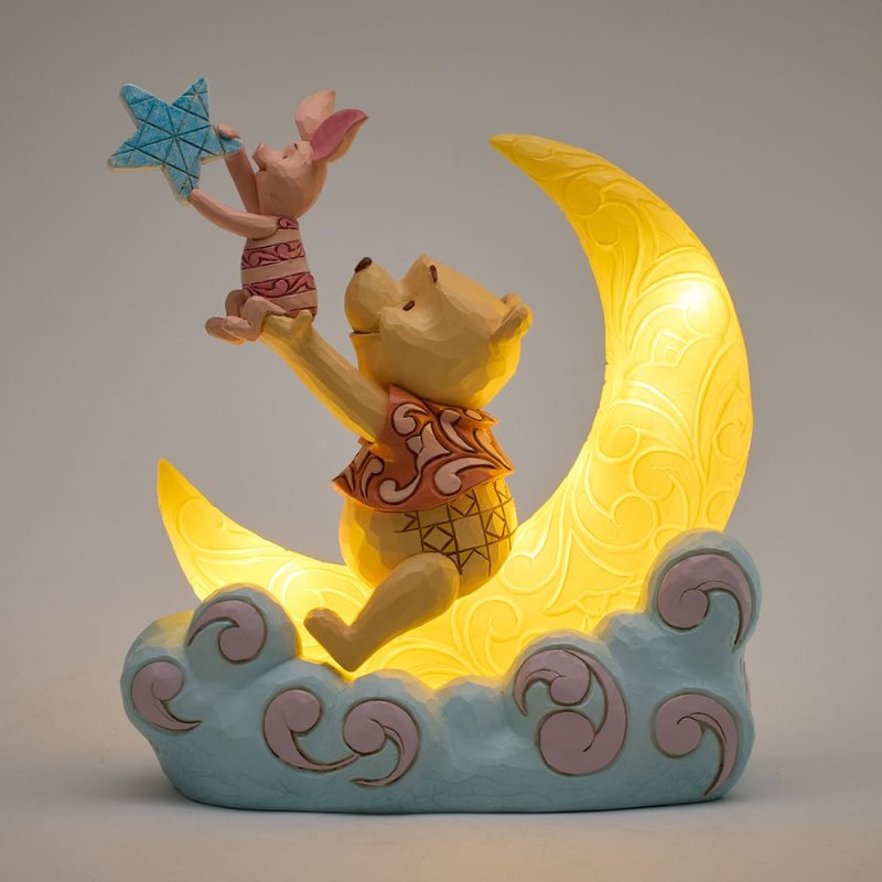 Dream Big LED Mond Winnie Puuh & Ferkel - Winnie Pooh & Piglet 6019903 Disney Traditions Jim Shore Disneyfigur
