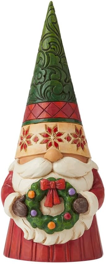 Weihnachtswichtel mit Kranz / Christmas Gnome Holding Wreath Jim Shore Heartwood Creek 6009182