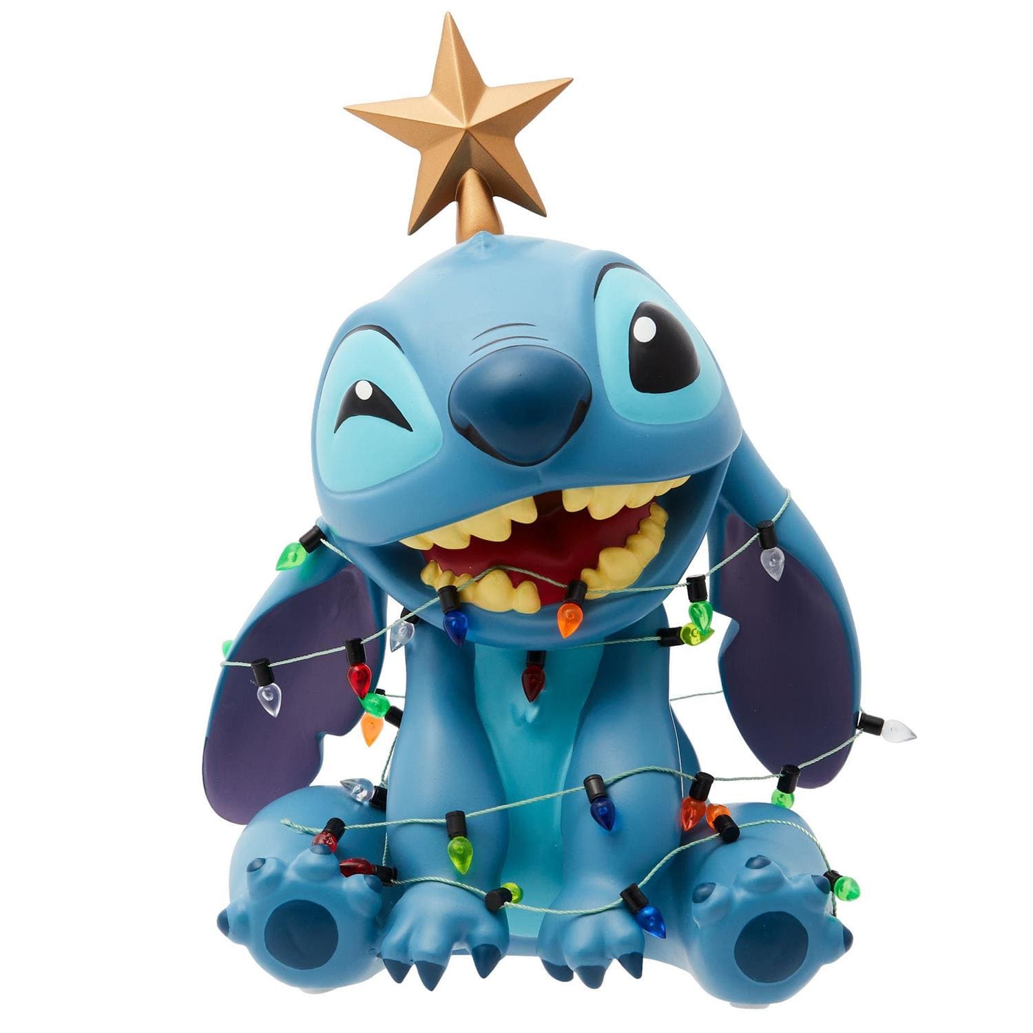 Disney Showcase, Disneyfigur, 6015328, Christmas Stitch, Weihnachts-Stitch, Stitch mit Lichterkette und Stern