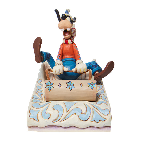 Disney Traditions, Jim Shore, Jim Shore Disney, Disney Traditions Collection, 6008974, A Wild Ride, Goofy Sledding, Goofy fährt Schlitten, Goofy im Schlitten, Jim Shore Disneyfigur, DIsney Traditions Figur, Disney Traditions Weihnachten, Jim Shore Weihnac