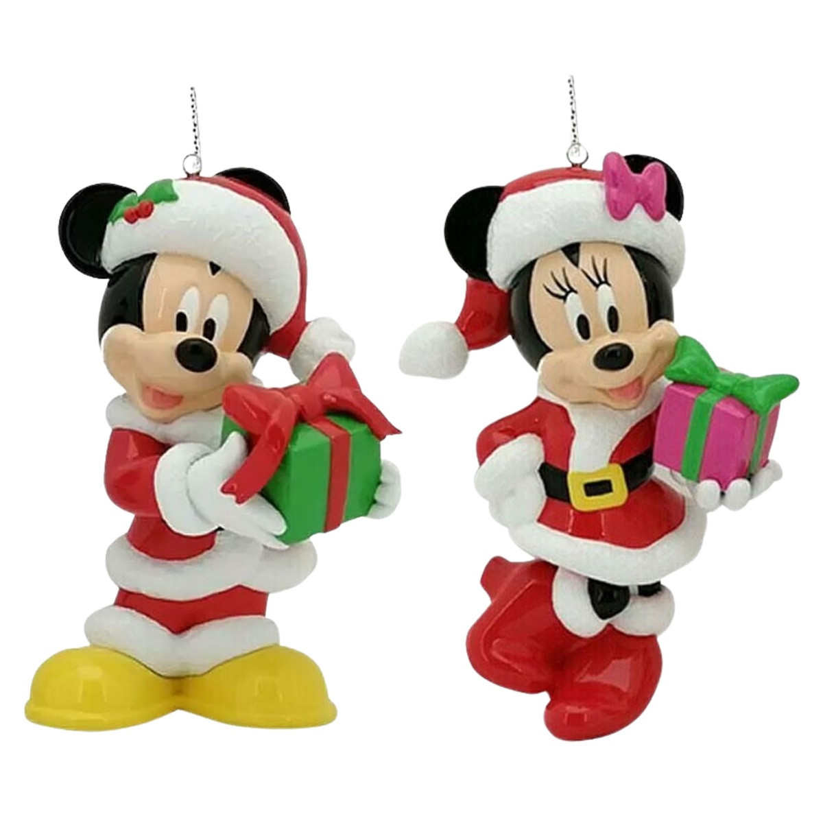 Weihnachtsornament Micky & Minnie mit Geschenk Set mit 2 Stück - DN02001 - Christmas Inspirations Disney Weihnachtsanhänger 