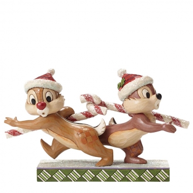 Disney Traditions, Jim Shore  - Candy Cane Caper Chip & Dale / Chip & Chap