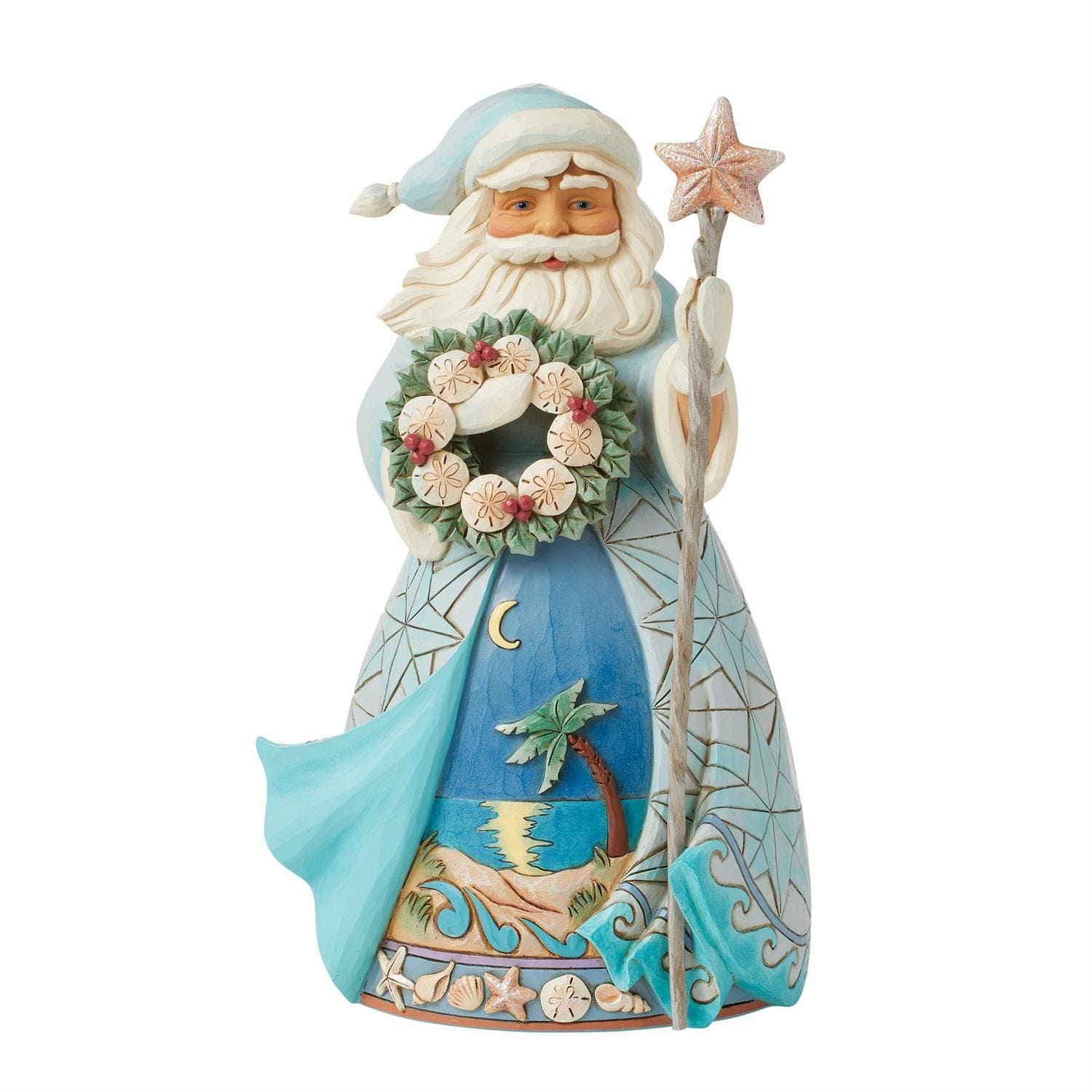 Jim Shore, Heartwood Creek, Jim Shore Weihnachtsfigur, 6016517, Shell-abrate the Season, Sand Dollar Santa, Sanddollar Weihnachtsmann, Coastal Collection