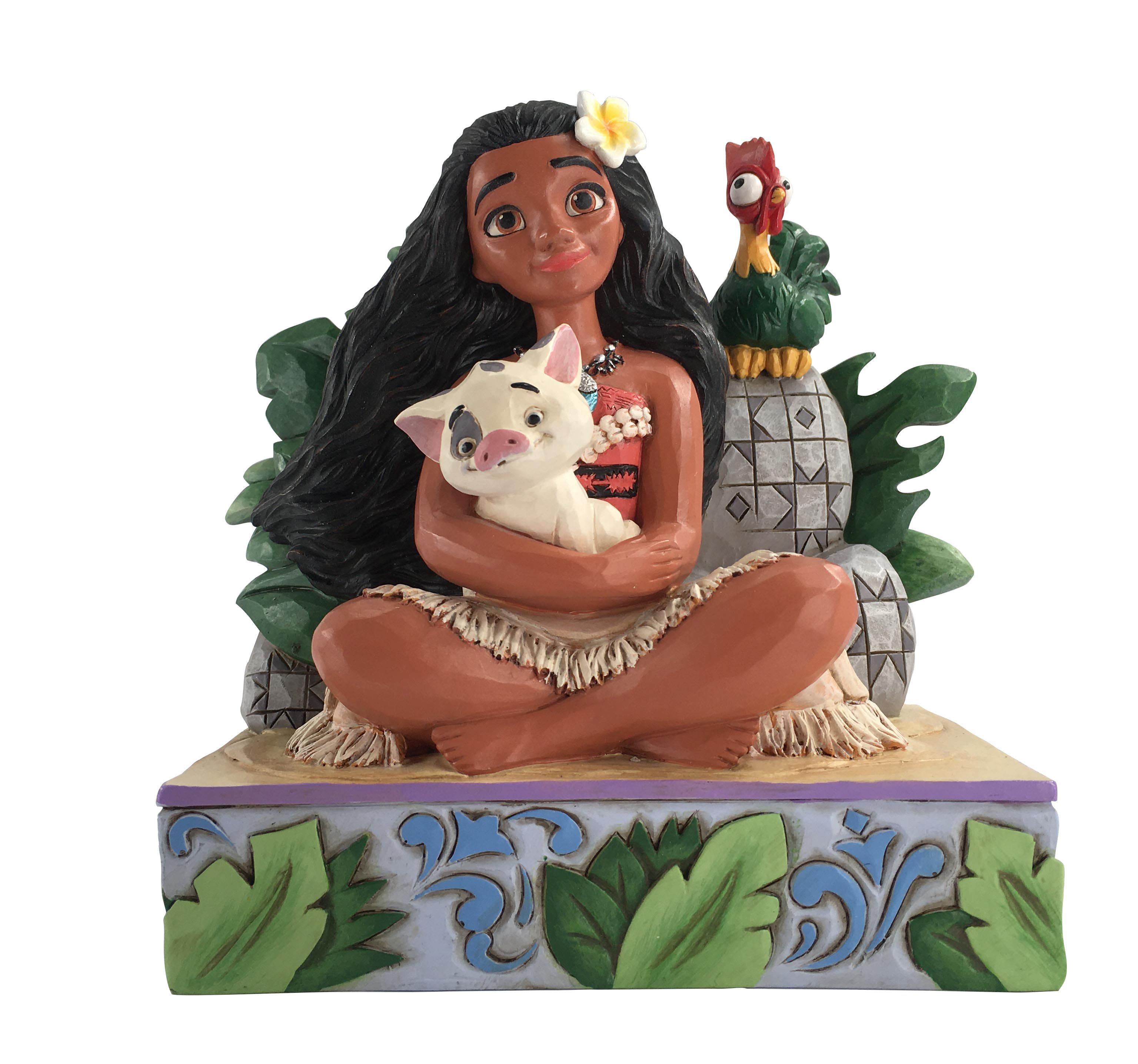 Disney Traditions, Jim Shore, Jim Shore Disney, Jim Shore Disneyfigur, Jim Shore Disney Figur, Welcome to Montunui, Moana, Moana with Pua and Hei Hei, Moana mit Pua und Hei Hei, 6008078, Vaiana