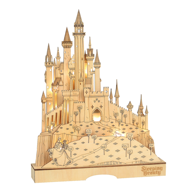 Sleeping Beauty Illuminated Castle, 6004499 Disney by Department 56, beleuchtetes Schloss, Dornröschen Schloss, Schwibbogen, Disney Schwibbogen, Lichterbogen, Disney Lichterbogen, Dornröschen Schwibbogen