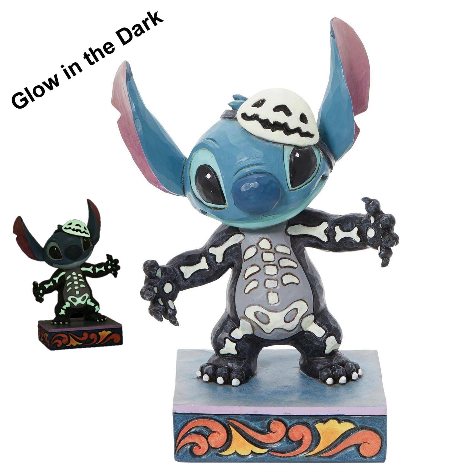 Disney Traditions, Jim Shore, 6013053, Stitch Skeleton, Stitch Skelett, Stitch Glow in the Dark, Jim Shore Disneyfigur, Jim Shore Disney Traditions, Jim Shore Stich, Disney Traditions Stitch