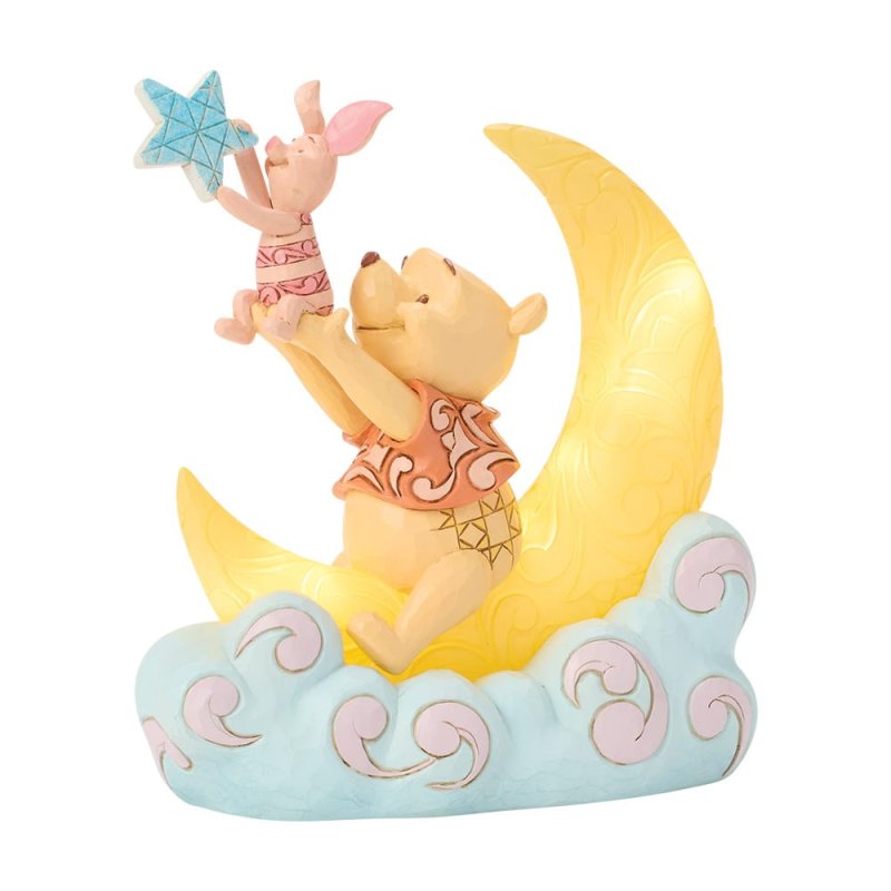 Dream Big LED Mond Winnie Puuh & Ferkel - Winnie Pooh & Piglet 6019903 Disney Traditions Jim Shore Disneyfigur