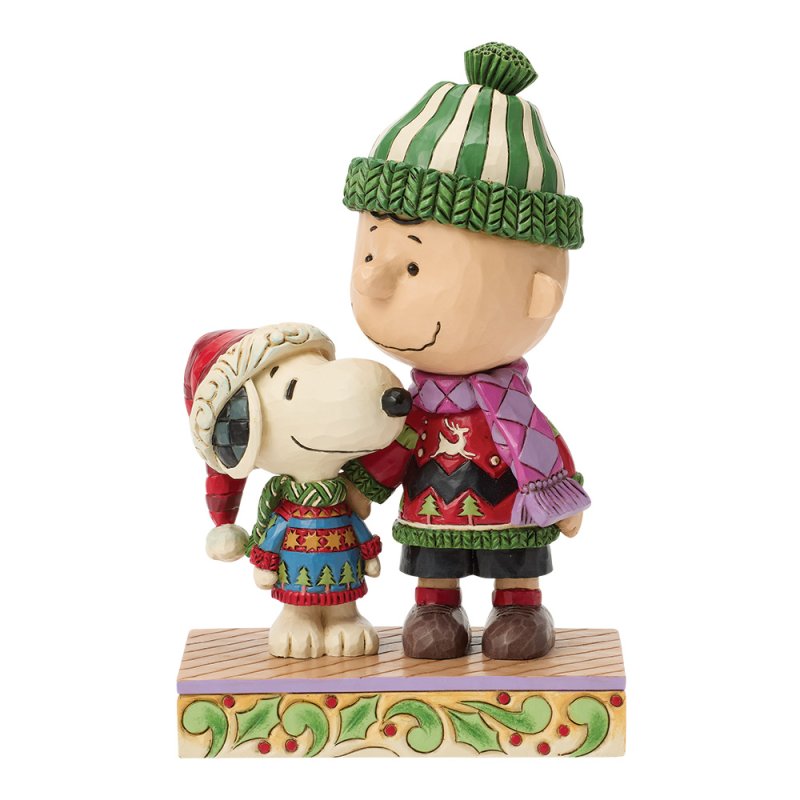 Cozy Christmas Pals Snoopy & Charlie Brown Ugly Sweater 6018686 - Jim Shore Peanuts Figur