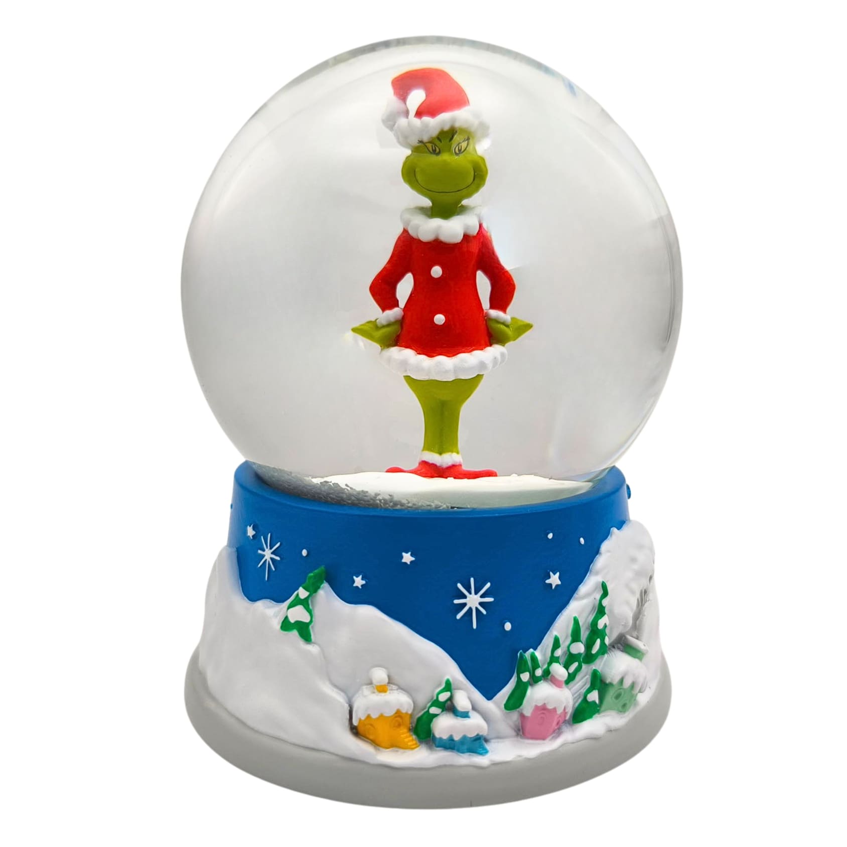 Schneekugel Grinch blau - TG26023 - Schneekugel mit Winterlandschaft von Christmas Inspirations
