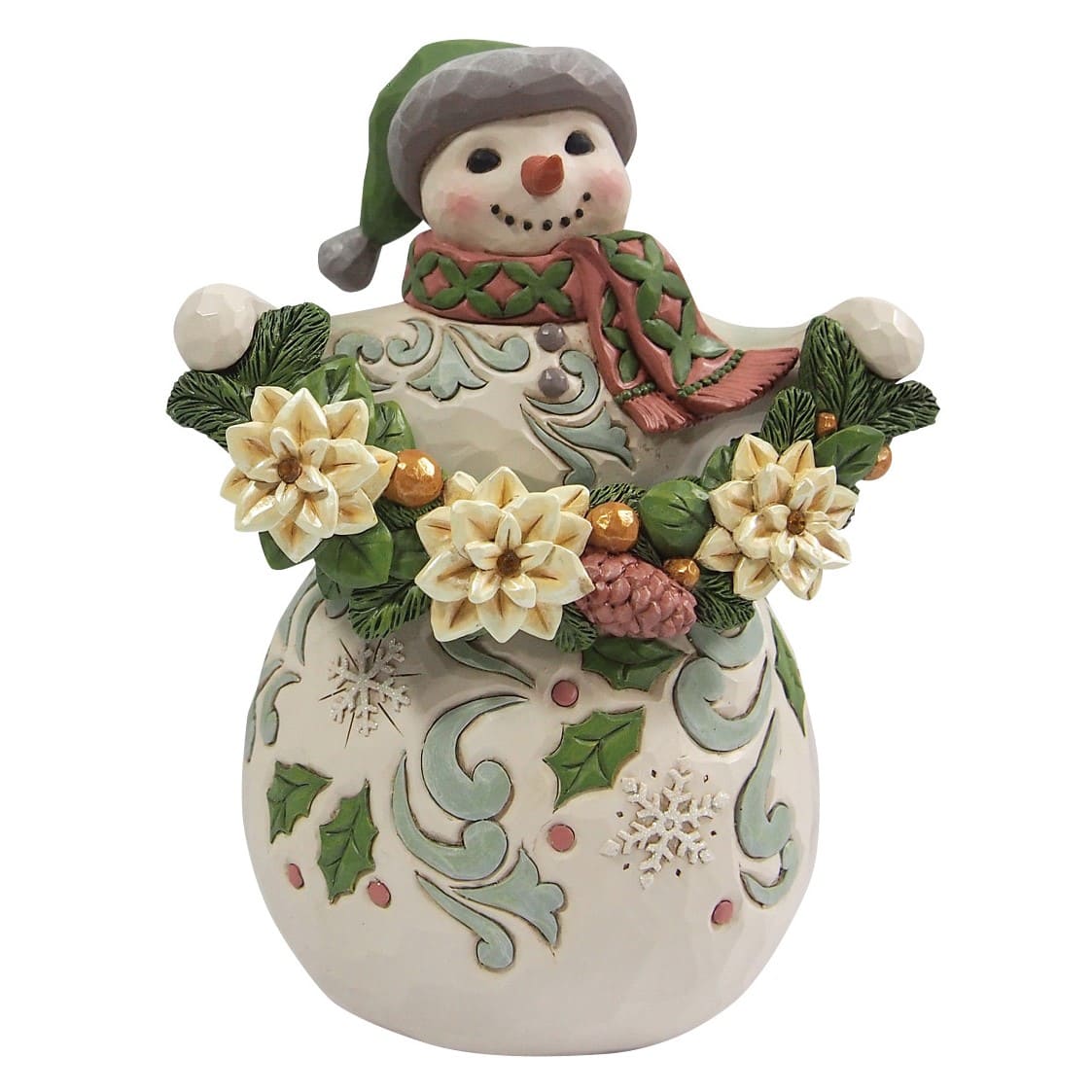 Frosted and Festive Snowman - Schneemann Opal & Moss 6018909 - Jim Shore Heartwood Creek