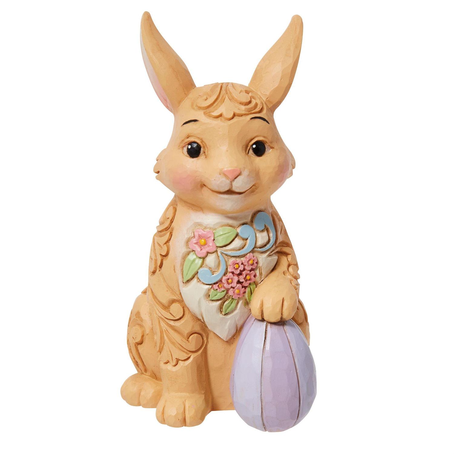 6012440 Jim Shore, Heartwood Creek, Jim Shore Heartwood Creek, Heartwood Creek by Jim Shore, 6012440, Osterhase mit Osterei, Easter Bunny with Flora Pattern, Jim Shore Ostern, Jim Shore Osterhase,  Heartwood Creek Osterhase