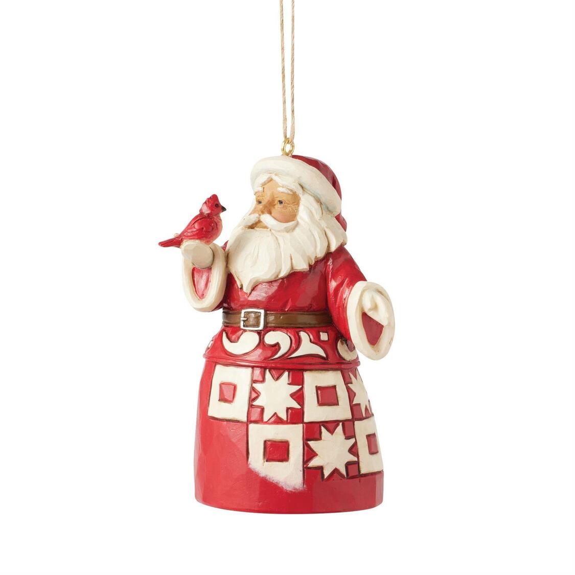 Nordic Noel Weihnachtsmann mit Cardinal Ornament - Heartwood Creek by Jim Shore 6017028