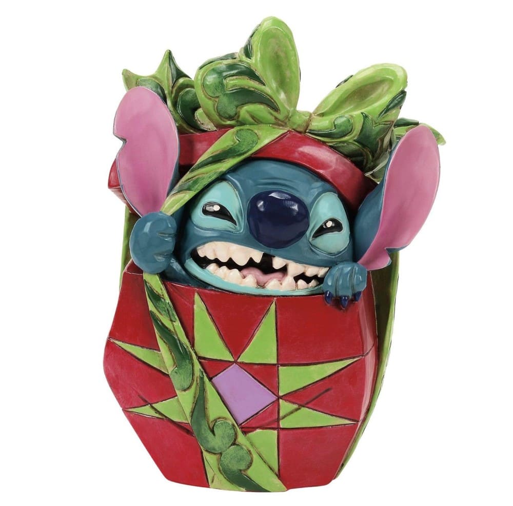 Holiday Mischief Stitch Christmas Present Weihnachtsgeschenk - Disney Traditions by Jim Shore 6016884