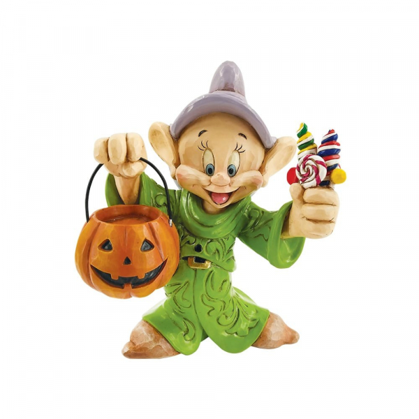 dt-6008988 Disney Traditions, Jim Shore, Jim Shore Disney, Disney Traditions Collection, 6008988, Cheerful Candy Cane Collector, Dopey Trick-or-Treating Halloween, Seppl, Schneewittchen und die sieben Zwerge, Snow White and the seven dwarfs, Jim Shore Walt Disney, J